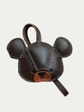 bear bag charm gift
﻿French sheepskin 
handmade keychain
Christmas gift
