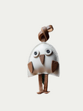 Handmade French Sheepskin Bird Bag Charm


