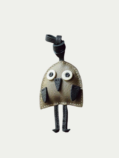 Handmade French Sheepskin Bird Bag Charm
