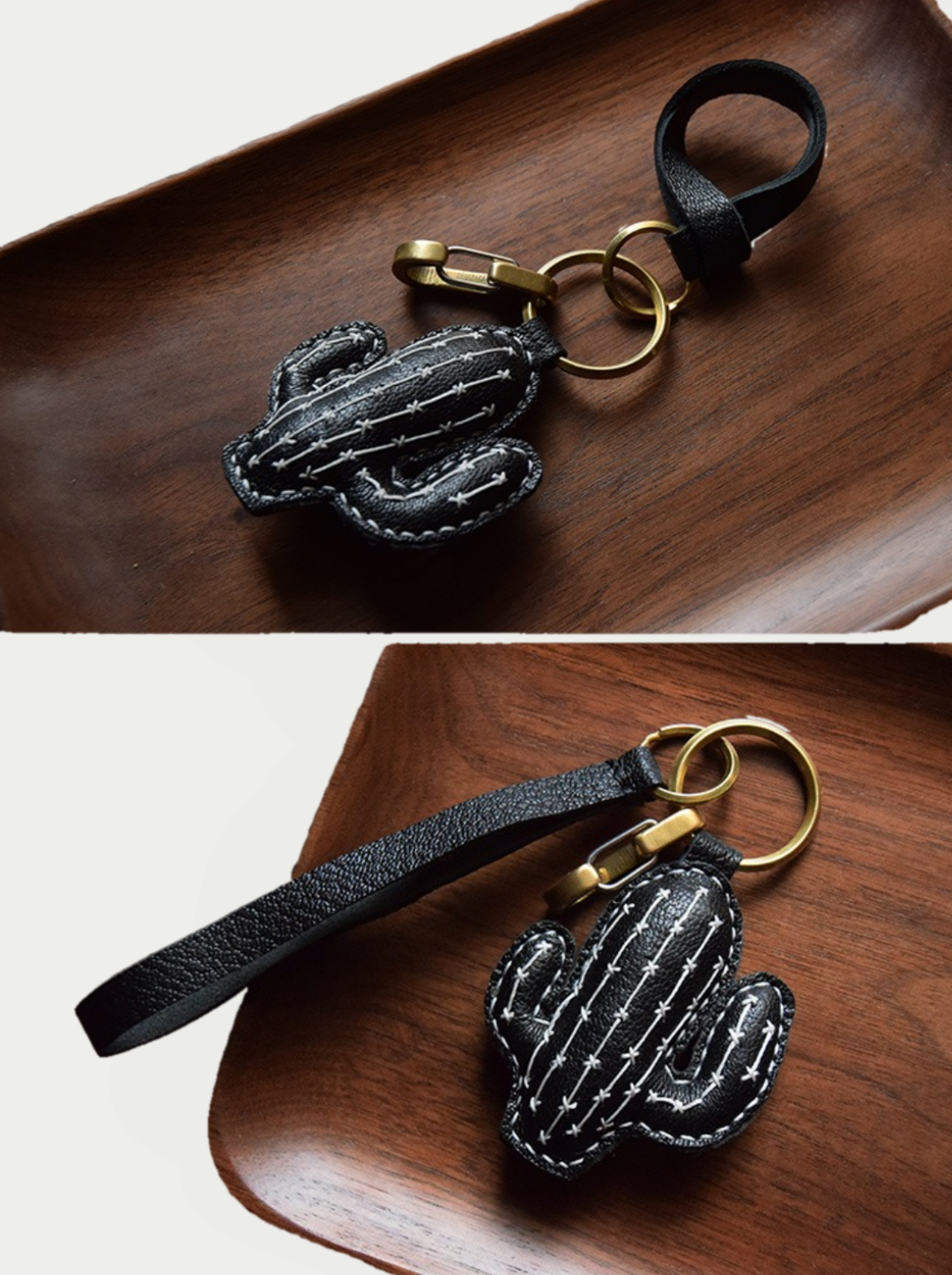 cactus bag charm gift
luxury handmade gift set
French sheepskin handmade keychain