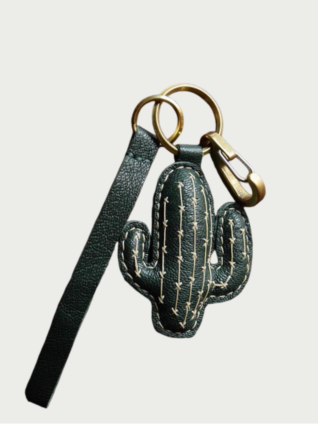 cactus bag charm gift
luxury handmade gift set
French sheepskin handmade keychain