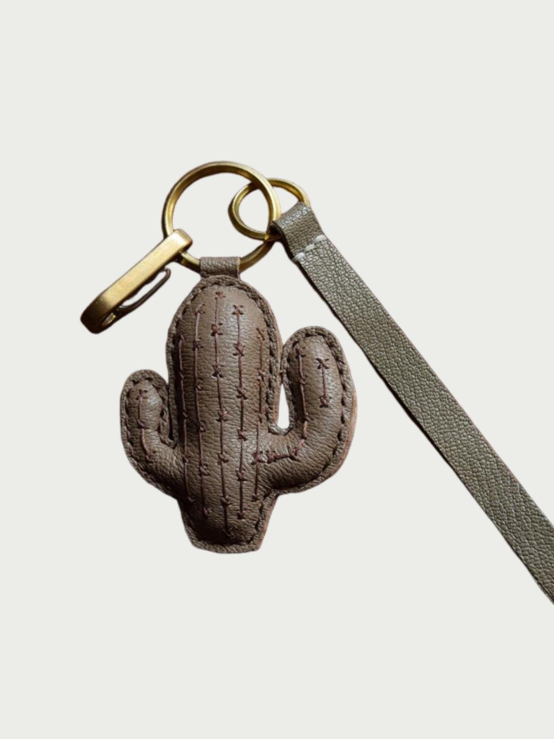 cactus bag charm gift
luxury handmade gift set
French sheepskin handmade keychain