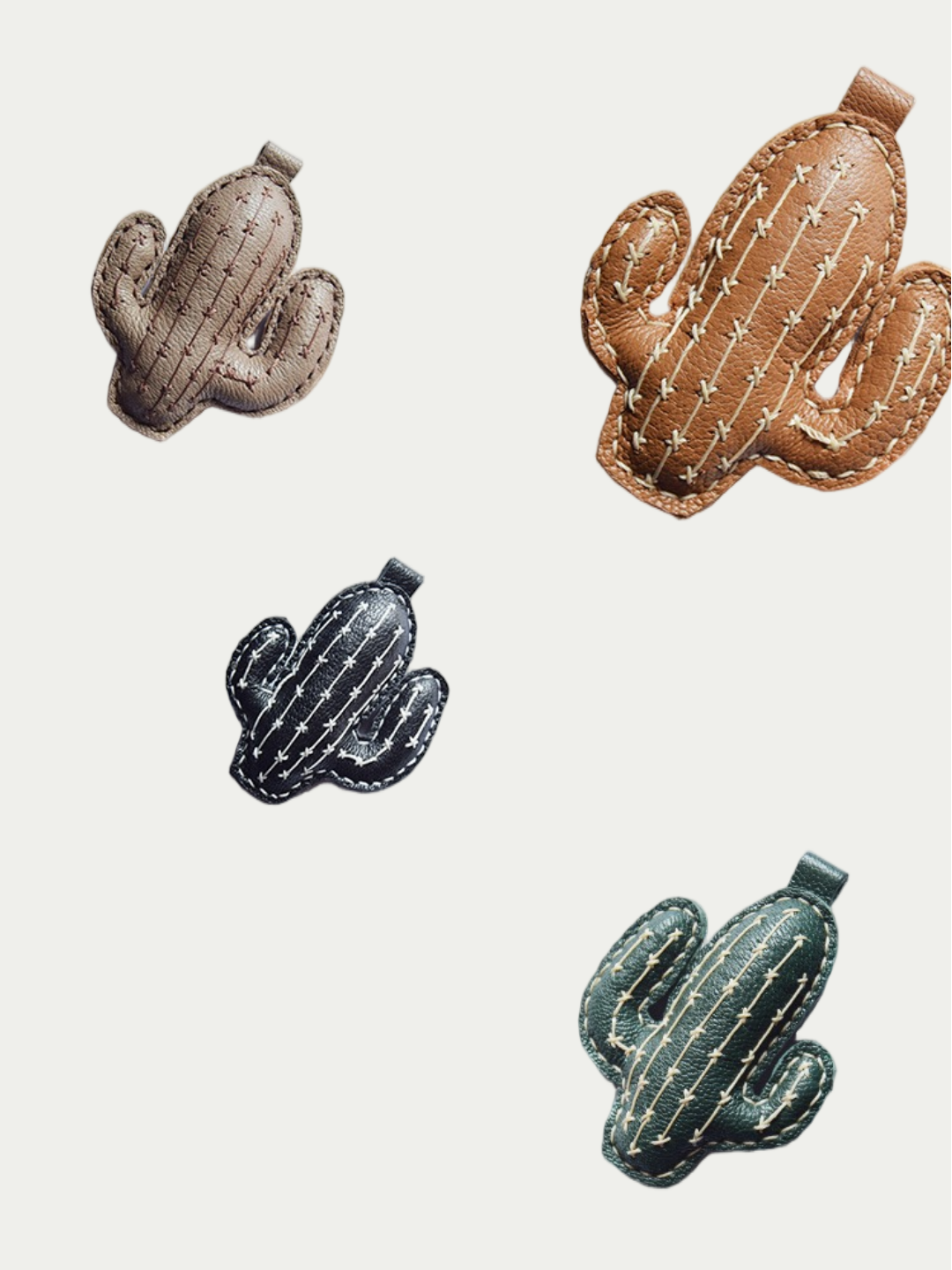 cactus bag charm gift
luxury handmade gift set
French sheepskin handmade keychain