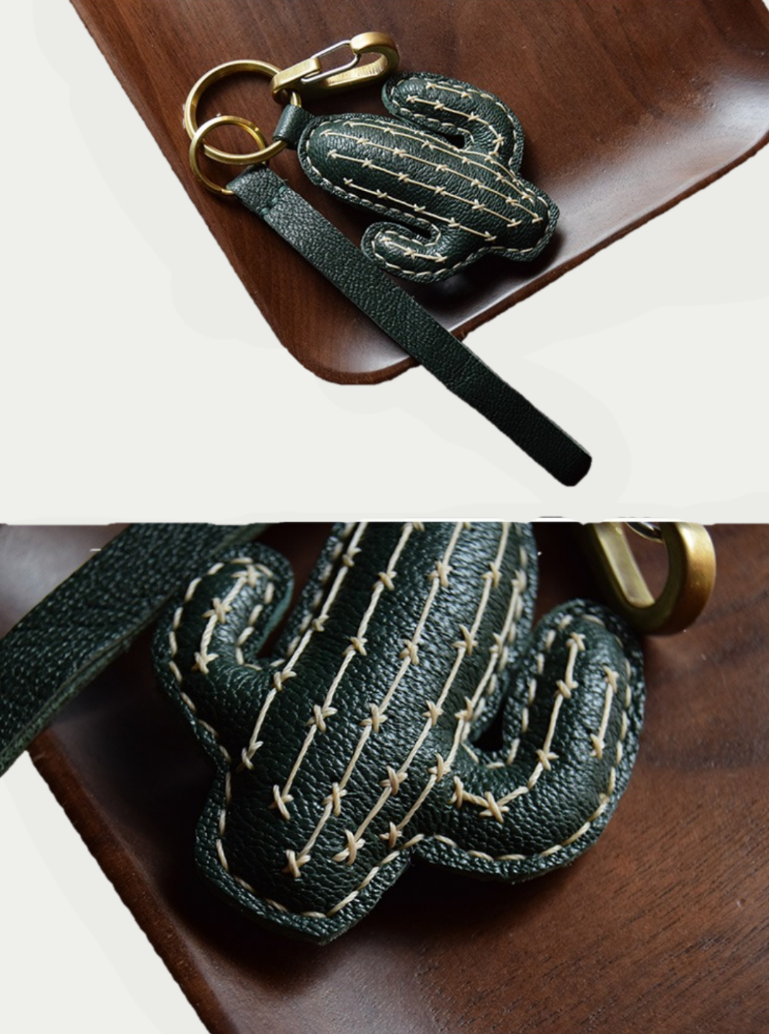 cactus bag charm gift
luxury handmade gift set
French sheepskin handmade keychain