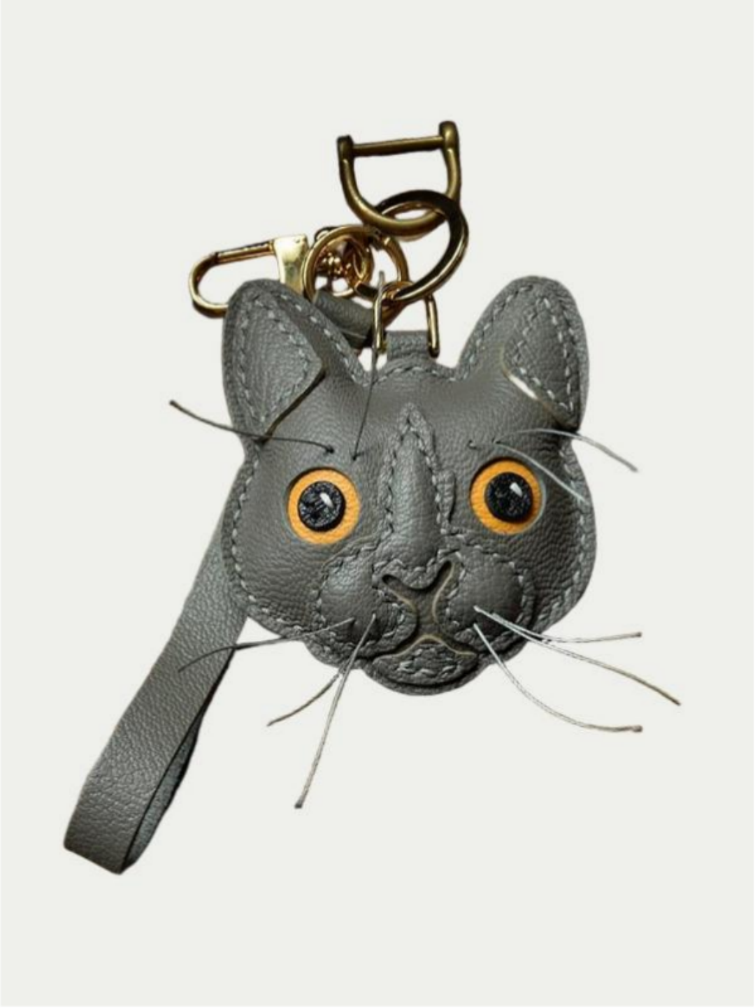 cat  bag charm gift
luxury handmade gift set
French sheepskin handmade keychain