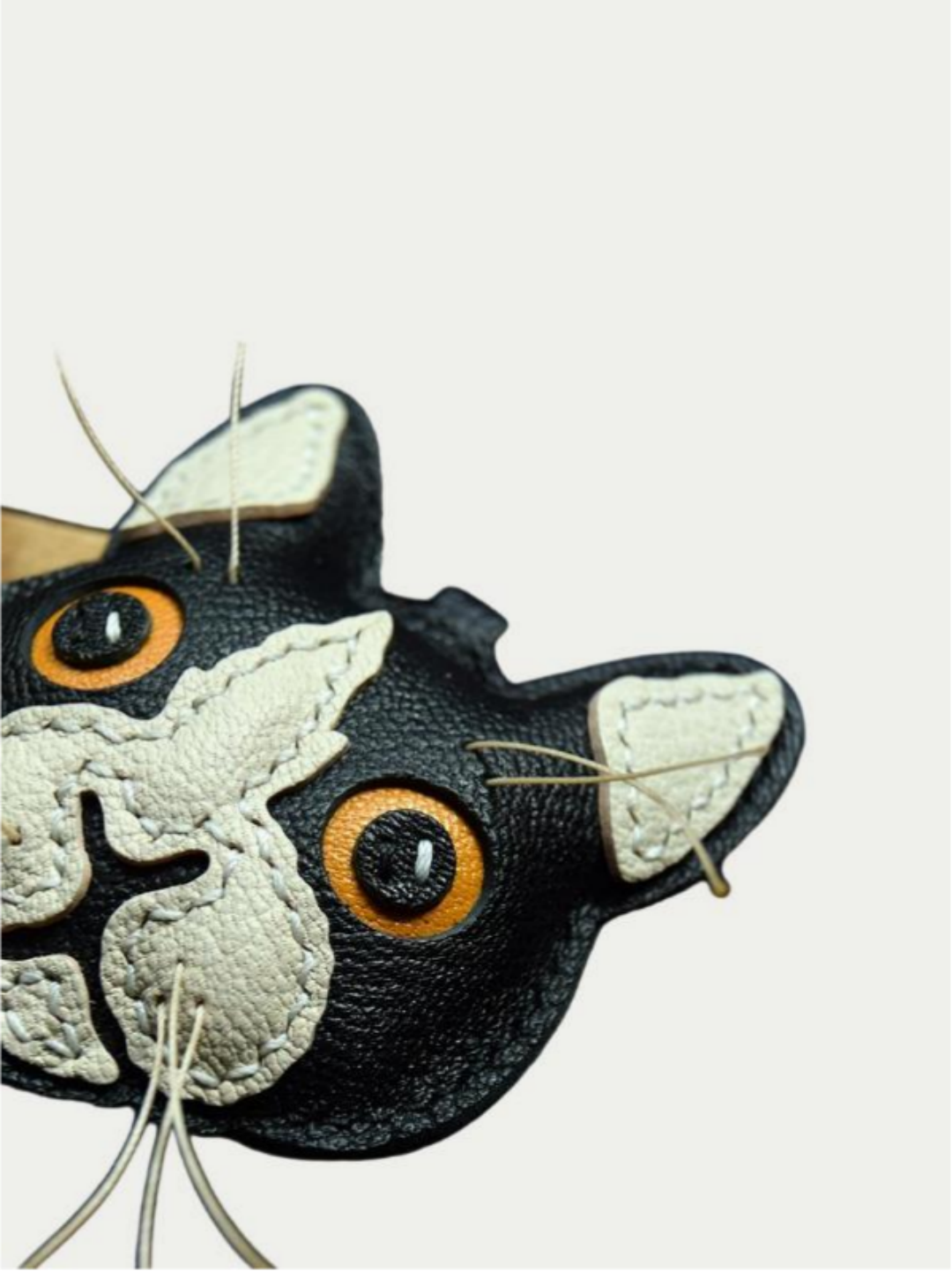 cat  bag charm gift
luxury handmade gift set
French sheepskin handmade keychain