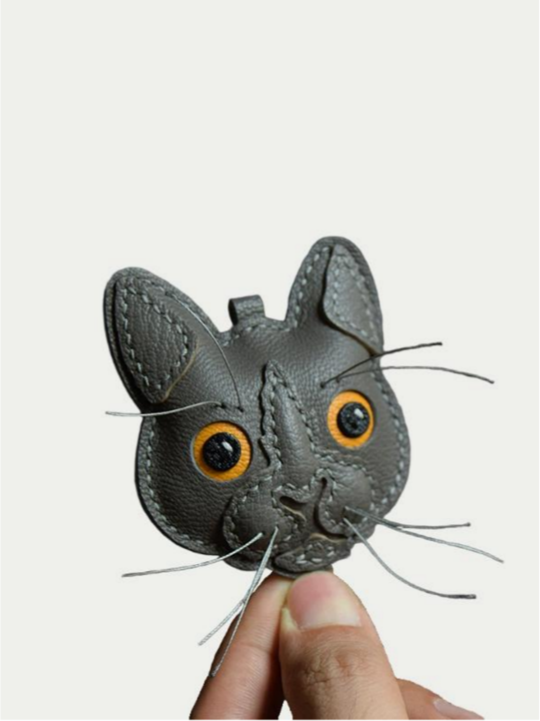 cat  bag charm gift
luxury handmade gift set
French sheepskin handmade keychain