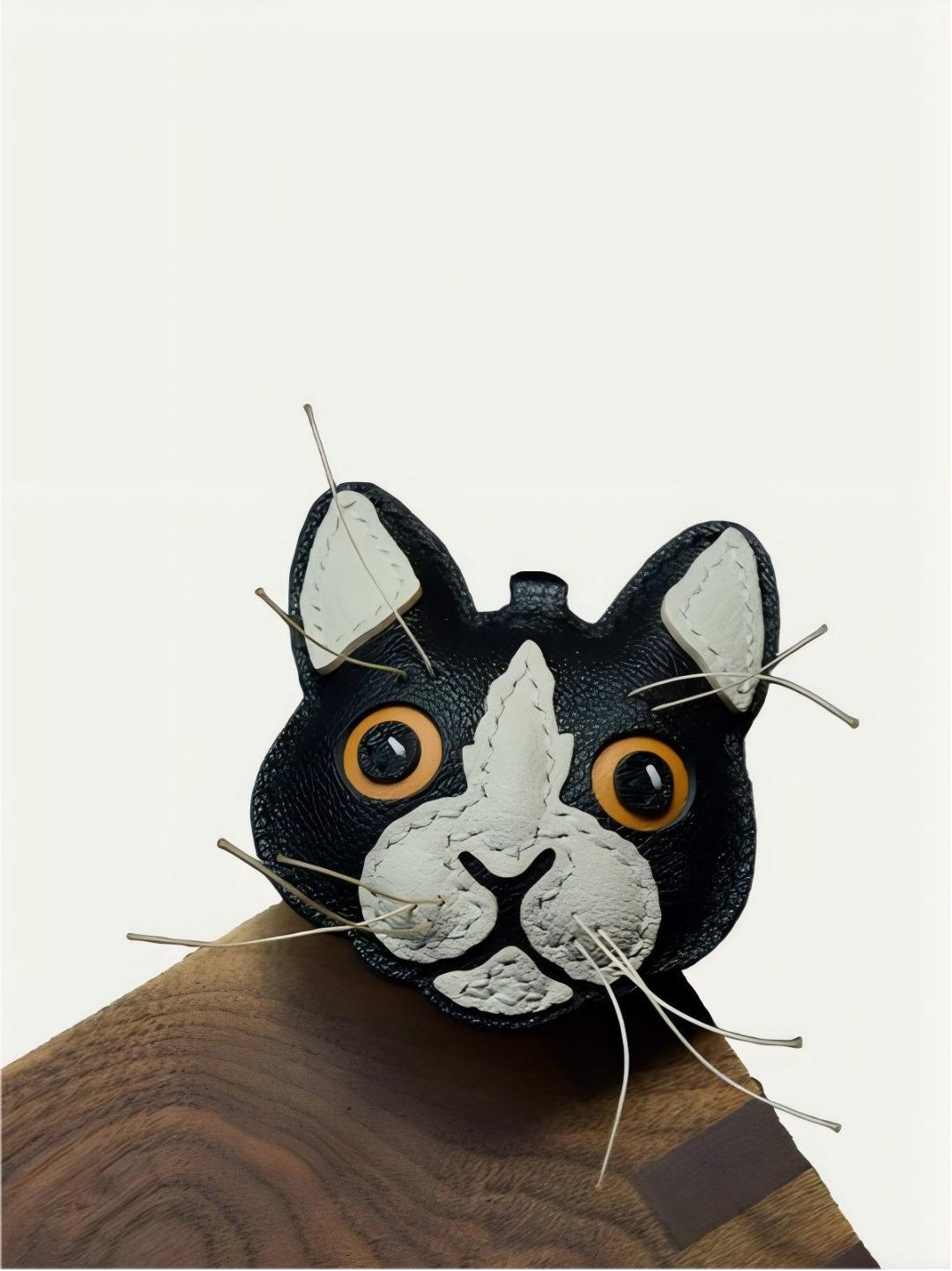 cat  bag charm gift
luxury handmade gift set
French sheepskin handmade keychain