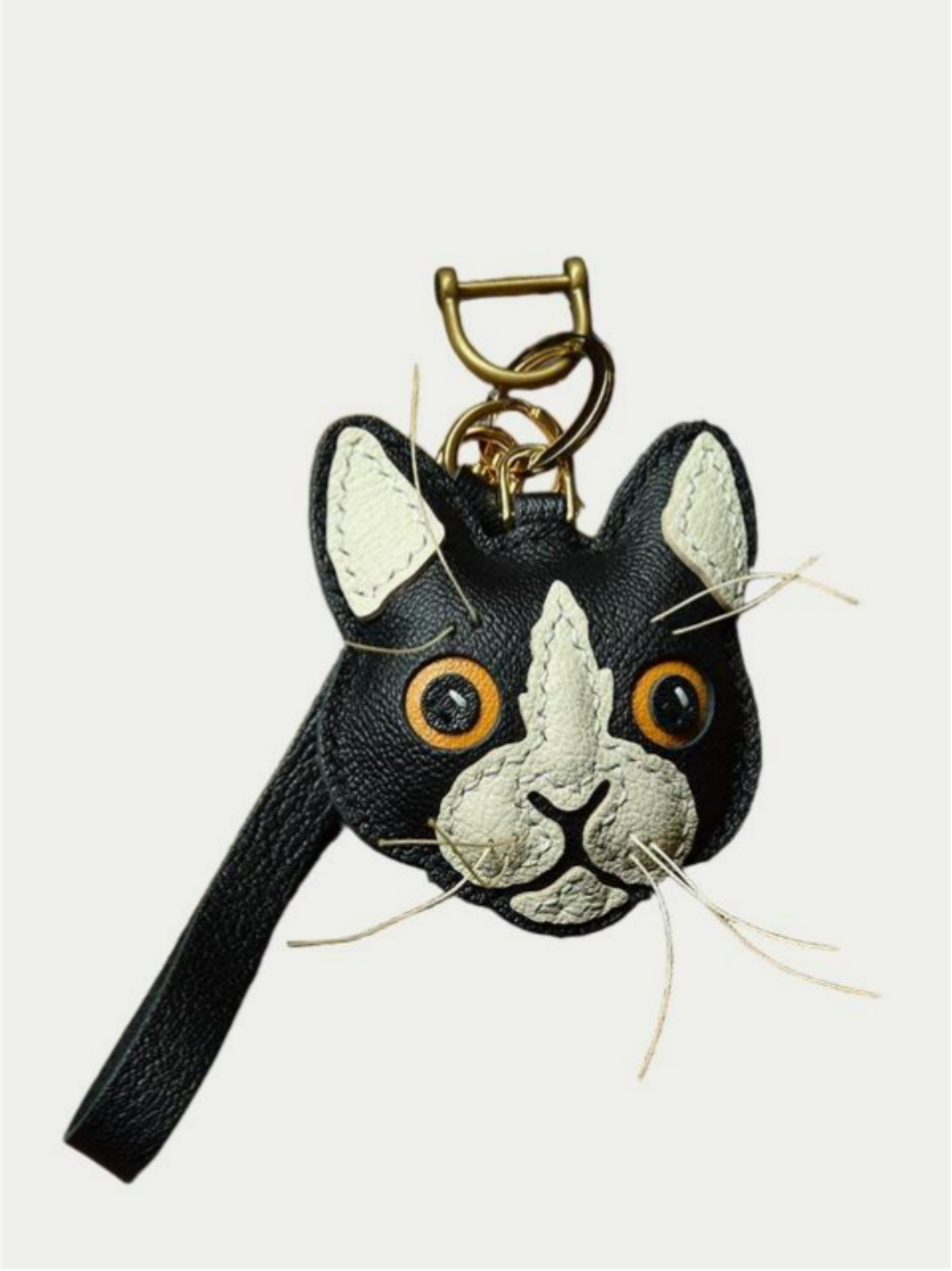 cat  bag charm gift
luxury handmade gift set
French sheepskin handmade keychain