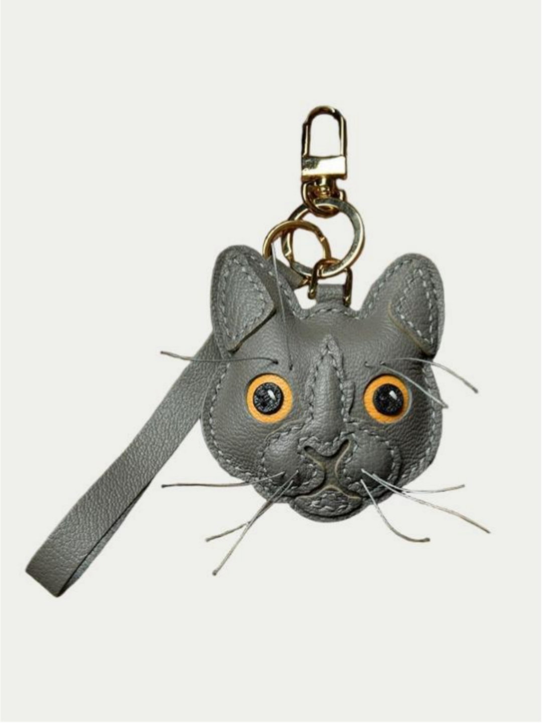 cat  bag charm gift
luxury handmade gift set
French sheepskin handmade keychain