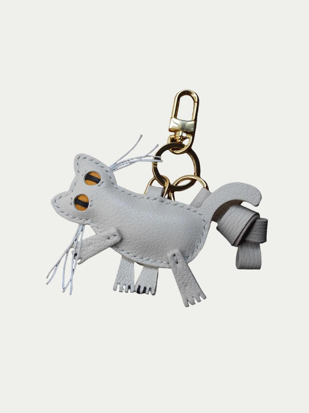 black cat bag charm gift
luxury handmade gift set
leather cat bag charm gift
French sheepskin handmade keychain