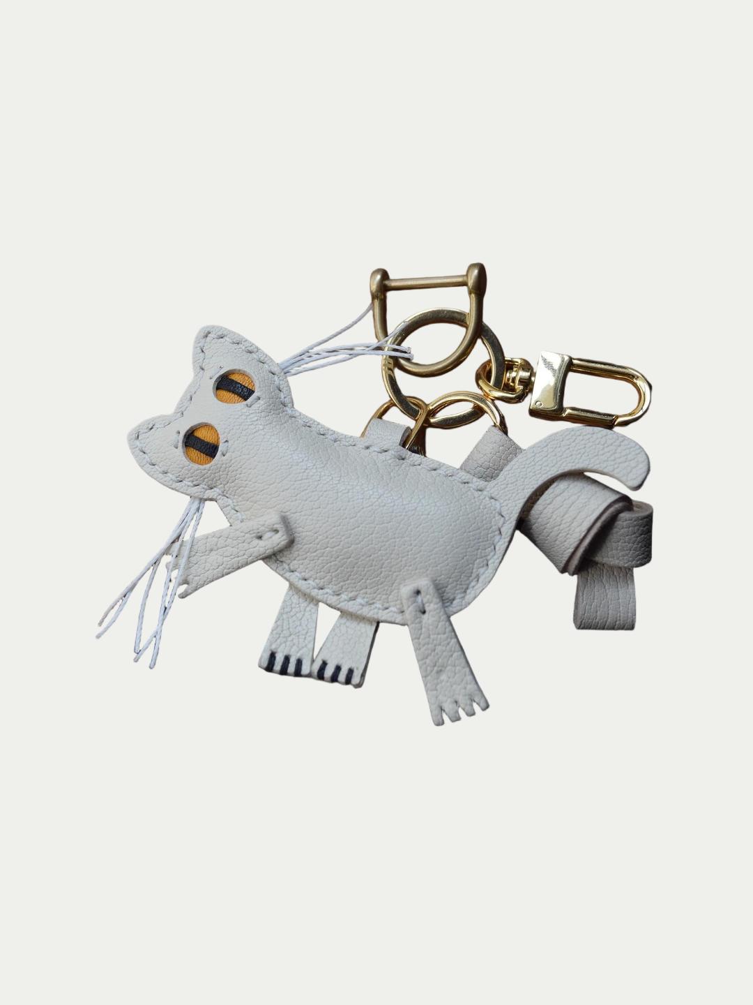 black cat bag charm gift
luxury handmade gift set
leather cat bag charm gift
French sheepskin handmade keychain