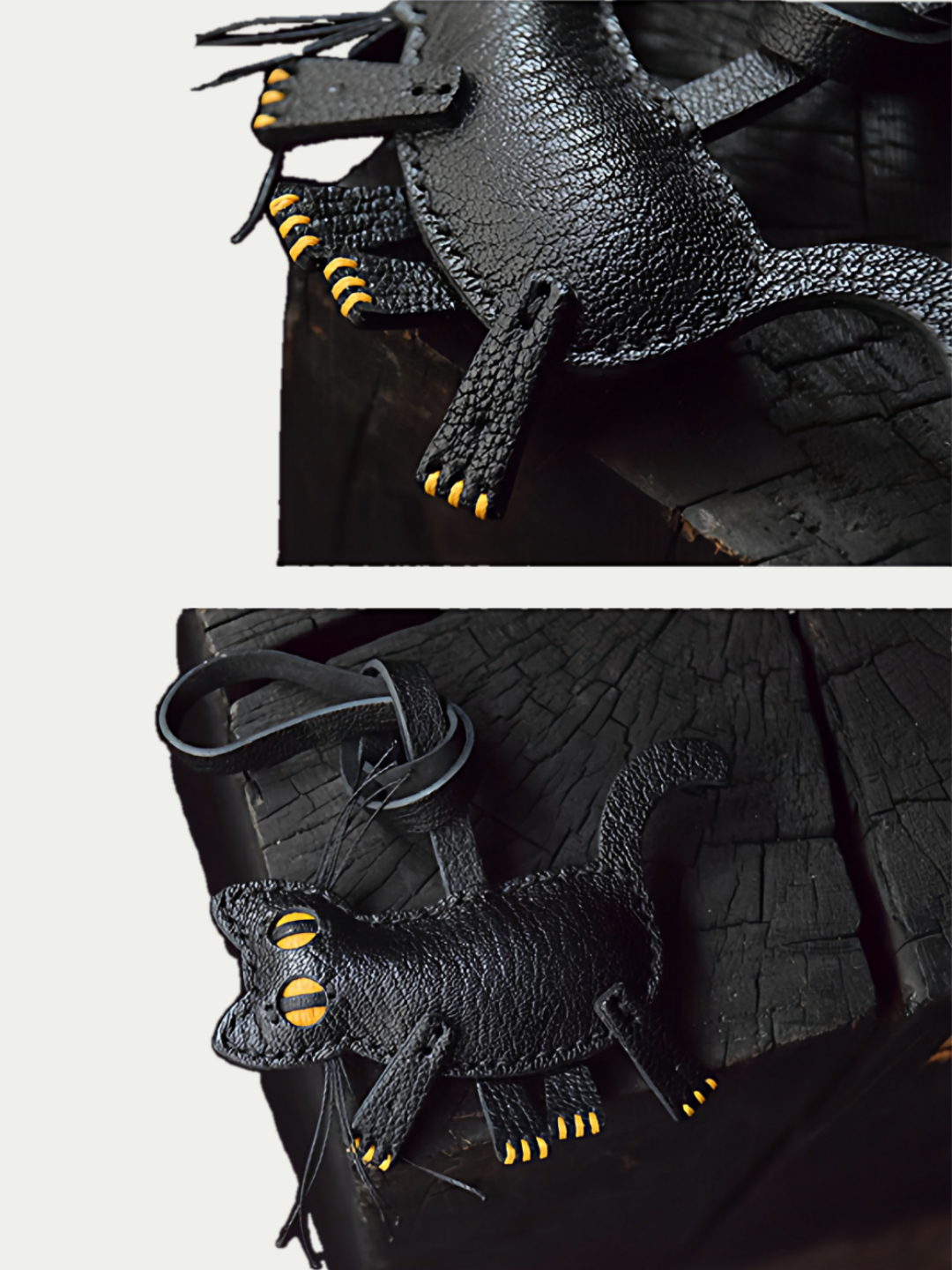 black cat bag charm gift
luxury handmade gift set
leather cat bag charm gift
French sheepskin handmade keychain