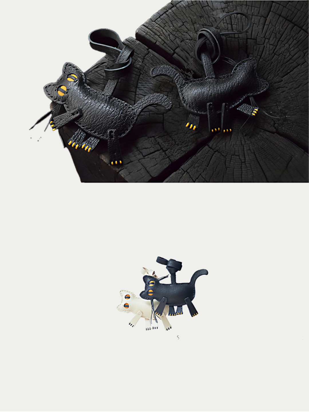 black cat bag charm gift
luxury handmade gift set
leather cat bag charm gift
French sheepskin handmade keychain