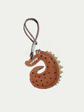 French Sheepskin Crocodile Keychain Charm
