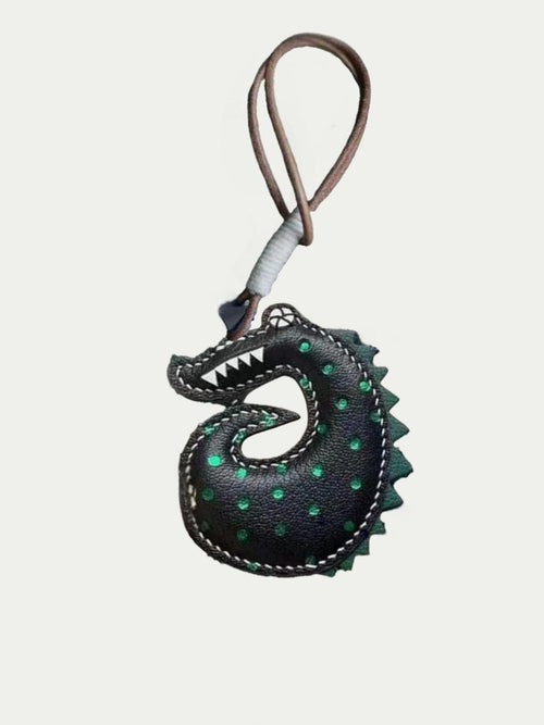 Handmade French Sheepskin Crocodile Bag Charm

