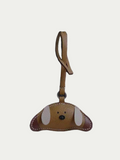 Genuine French Sheepskin Croissant Dog Handmade Bag Charm

