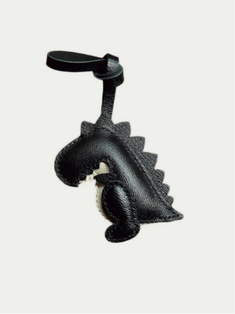 Handmade French Lambskin Dinosaur Bag Charm Rainbow Zoo
