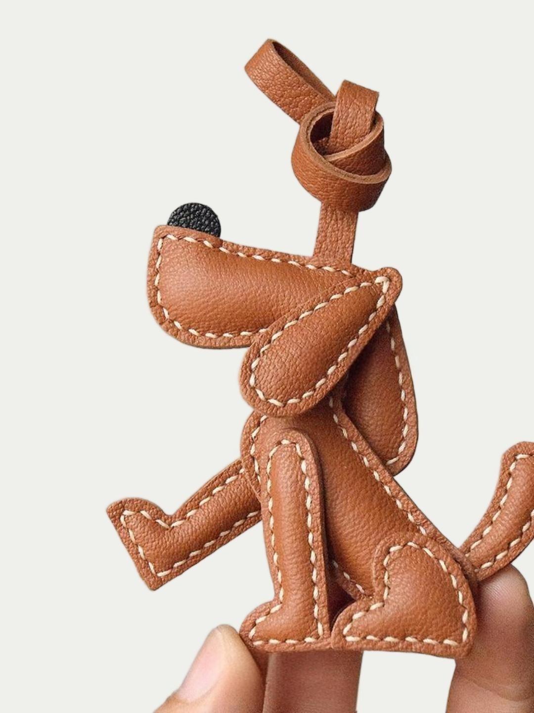 dog  bag charm gift
luxury handmade gift set
French sheepskin handmade keychain