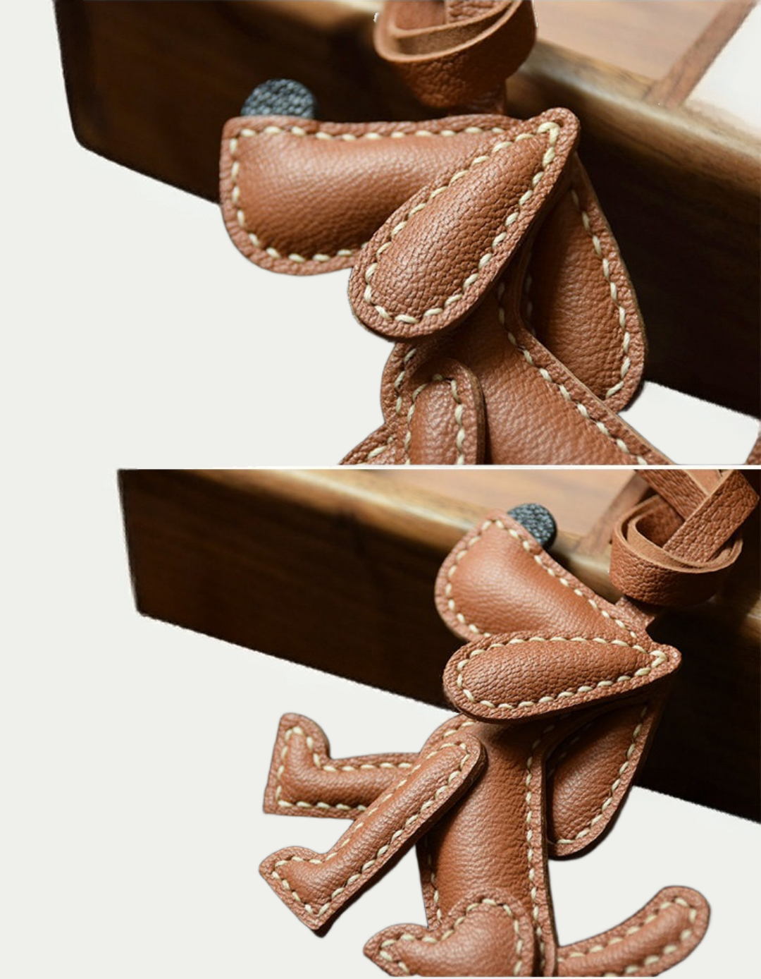 dog  bag charm gift
luxury handmade gift set
French sheepskin handmade keychain