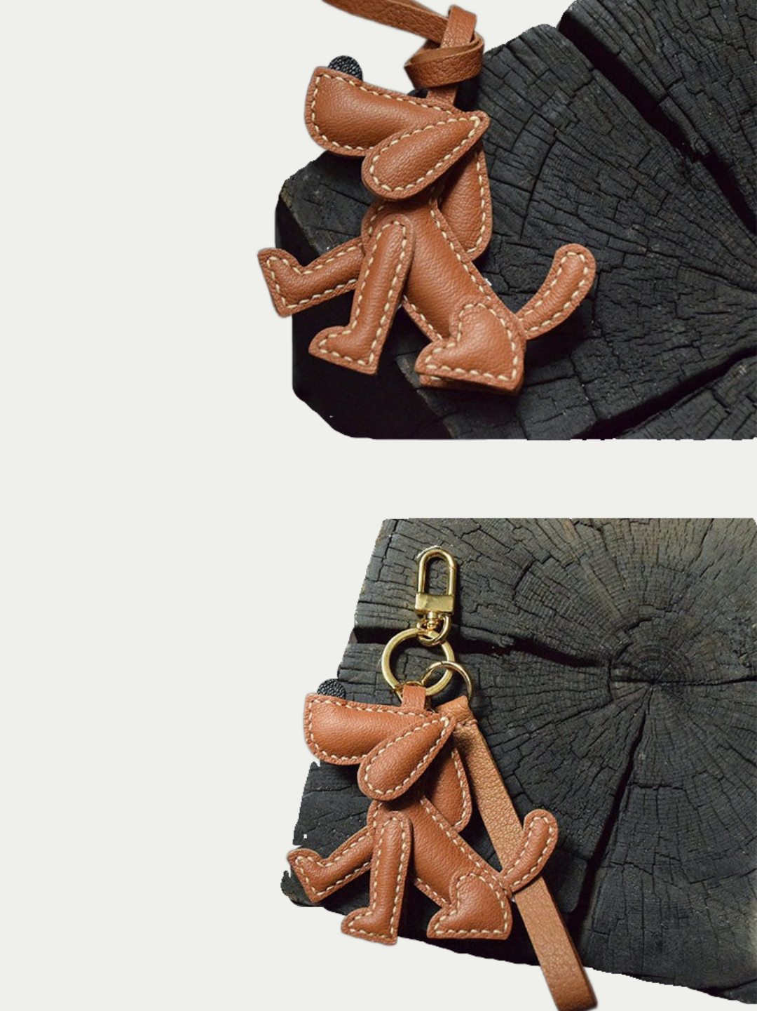 dog  bag charm gift
luxury handmade gift set
French sheepskin handmade keychain