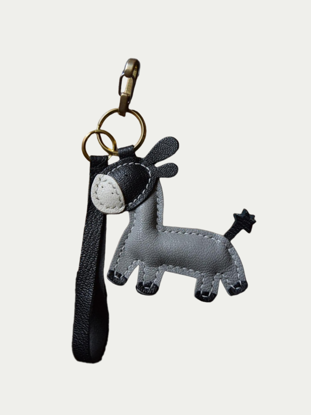 donkey bag charm gift
luxury handmade gift set
French sheepskin handmade keychain