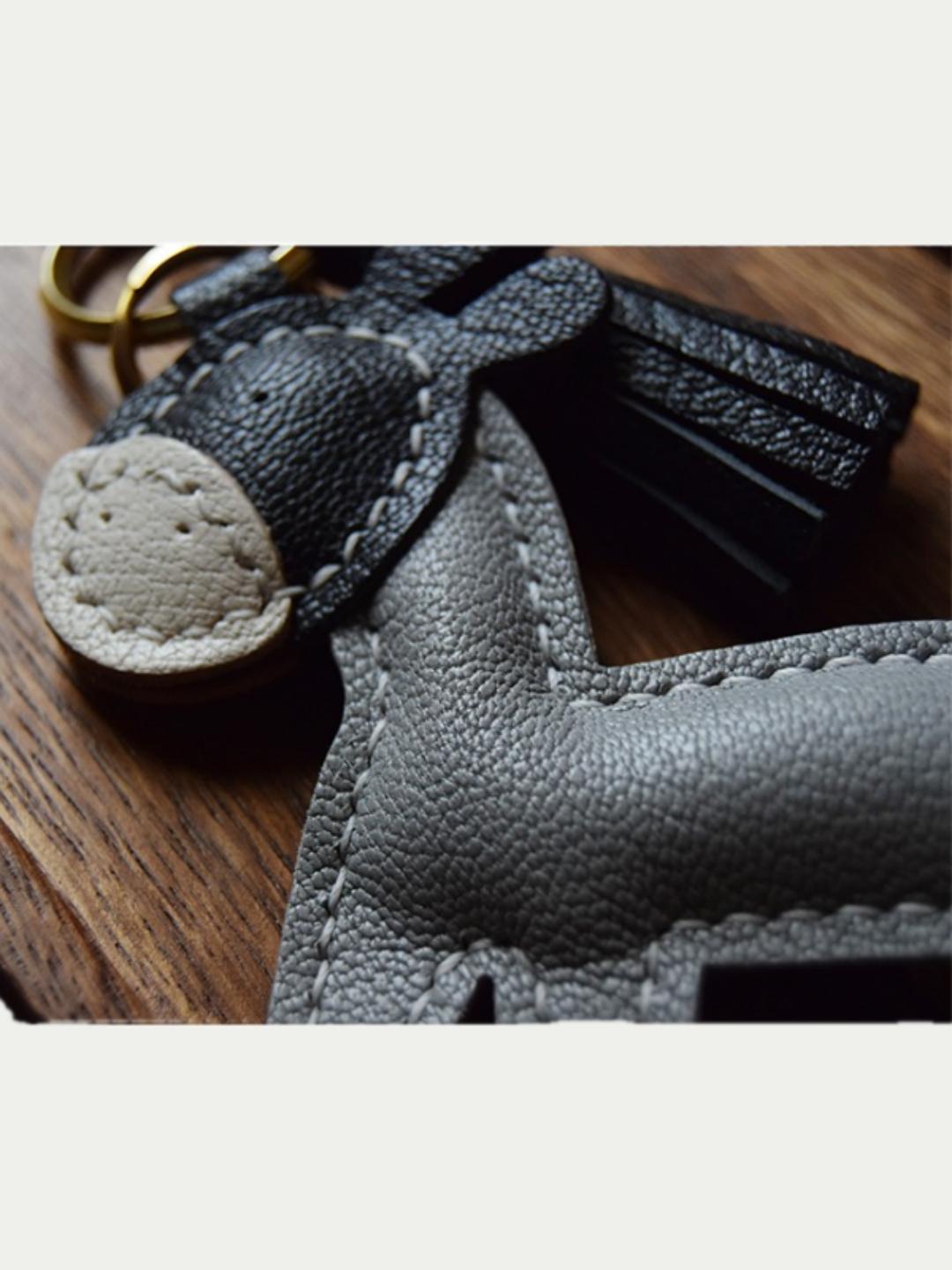 donkey bag charm gift
luxury handmade gift set
French sheepskin handmade keychain