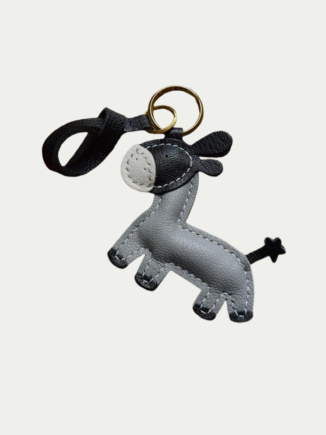 donkey bag charm gift
luxury handmade gift set
French sheepskin handmade keychain