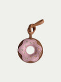 Handmade French Sheepskin Donut Bag Charm Pink