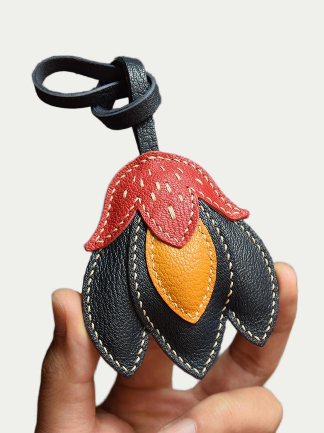 flower  bag charm gift
luxury handmade gift set
French sheepskin handmade keychain