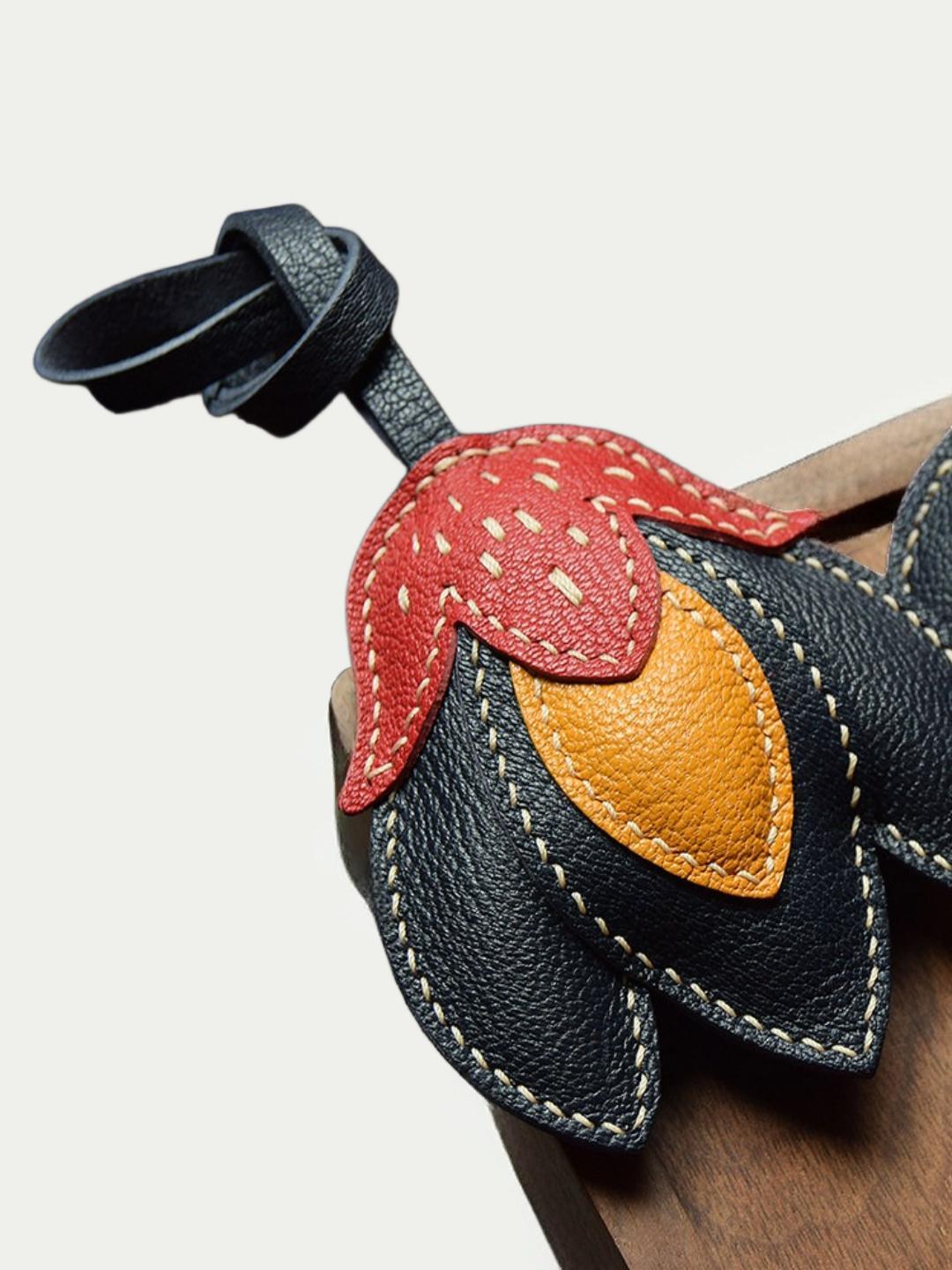 flower  bag charm gift
luxury handmade gift set
French sheepskin handmade keychain