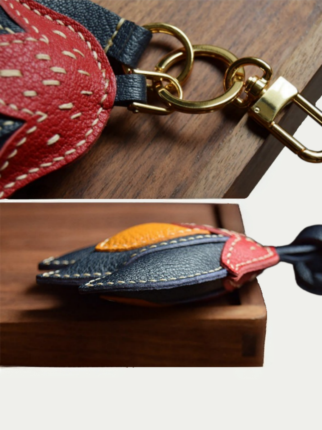 flower  bag charm gift
luxury handmade gift set
French sheepskin handmade keychain