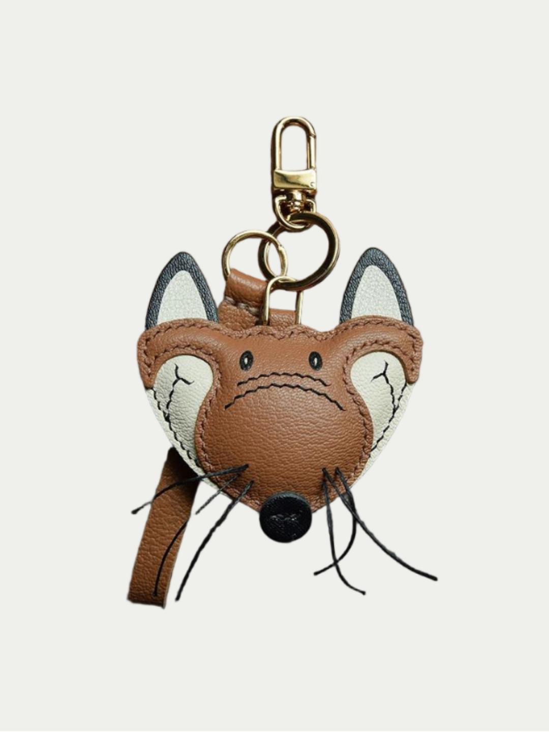 fox bag charm gift
luxury handmade gift set
French sheepskin handmade keychain