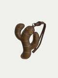 Ginger Handmade French Sheepskin Bag Charm
