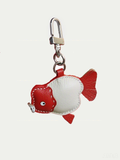 French Sheepskin Handmade Goldfish Keychain Bag Pendant
