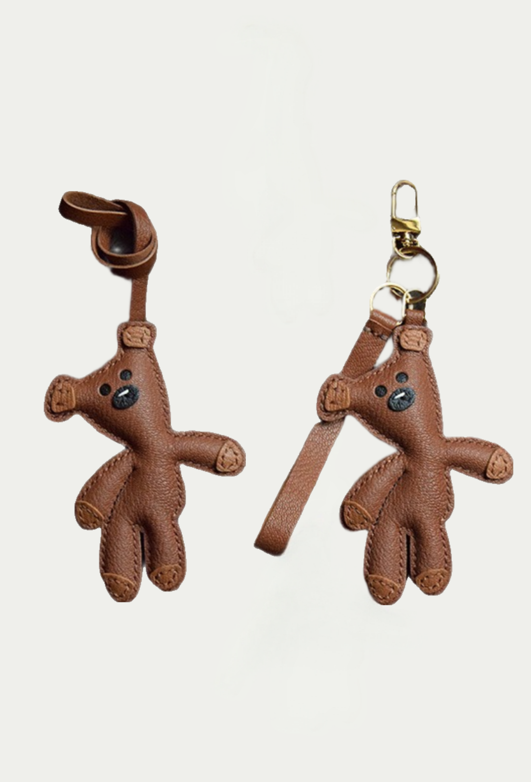 little bear bag charm gift
luxury handmade gift set
French sheepskin handmade keychain