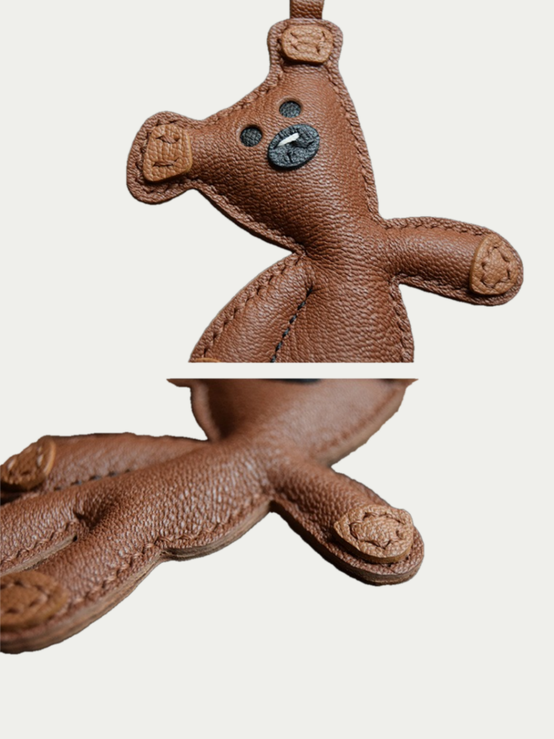 little bear bag charm gift
luxury handmade gift set
French sheepskin handmade keychain