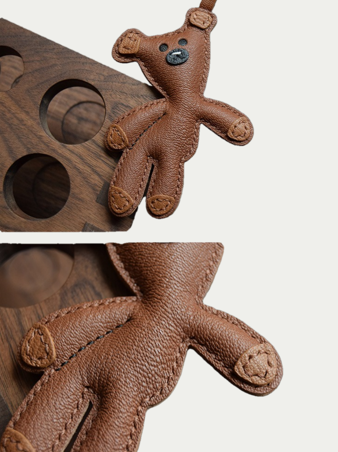 little bear bag charm gift
luxury handmade gift set
French sheepskin handmade keychain