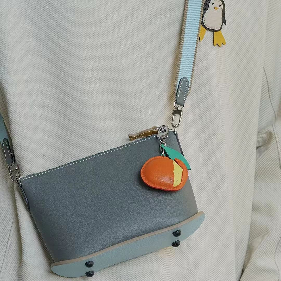 orange pear bag charm
fruit themed bag accessory gift
orange fruit keychain for bags
unique fruit bag charm birthday gift