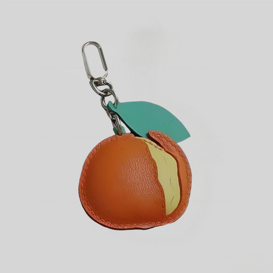orange pear bag charm
fruit themed bag accessory gift
orange fruit keychain for bags
unique fruit bag charm birthday gift
﻿