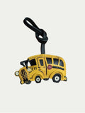 School Bus Charm Handmade French Sheepskin Bag Charm