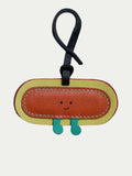 Handmade French Sheepskin Skateboard Bag Charm Kawaii Leather Keychain
