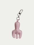 French Sheepskin Handmade Small Fork Bag Charm Pink
