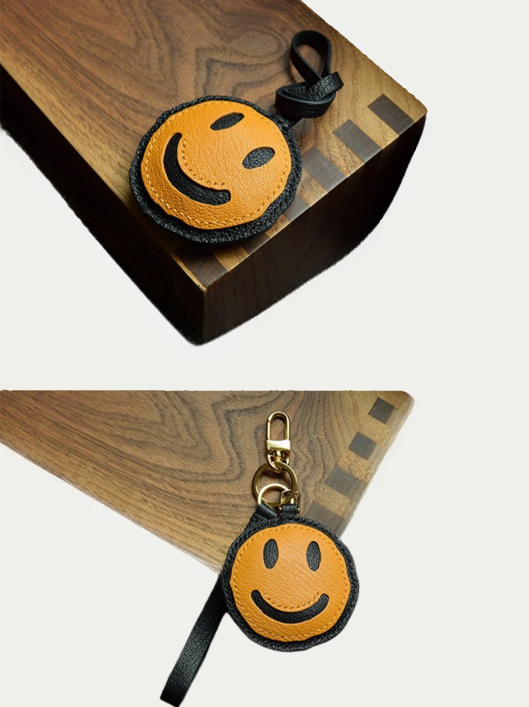 smiling face  bag charm gift
luxury handmade gift set
French sheepskin handmade keychain