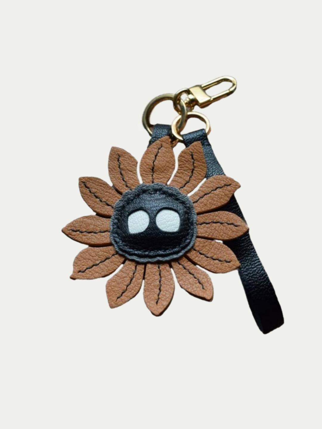 sunflower bag charm gift
luxury handmade gift set
French sheepskin handmade keychain