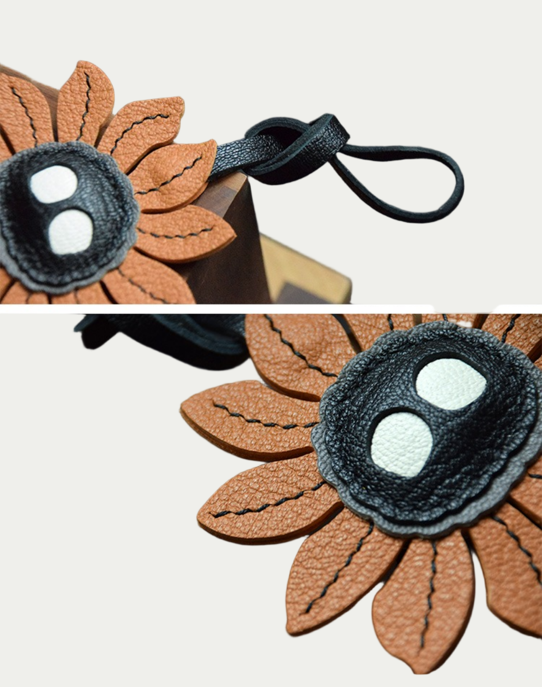 sunflower bag charm gift
luxury handmade gift set
French sheepskin handmade keychain