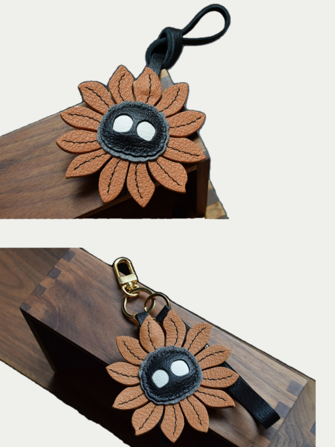 sunflower bag charm gift
luxury handmade gift set
French sheepskin handmade keychain
