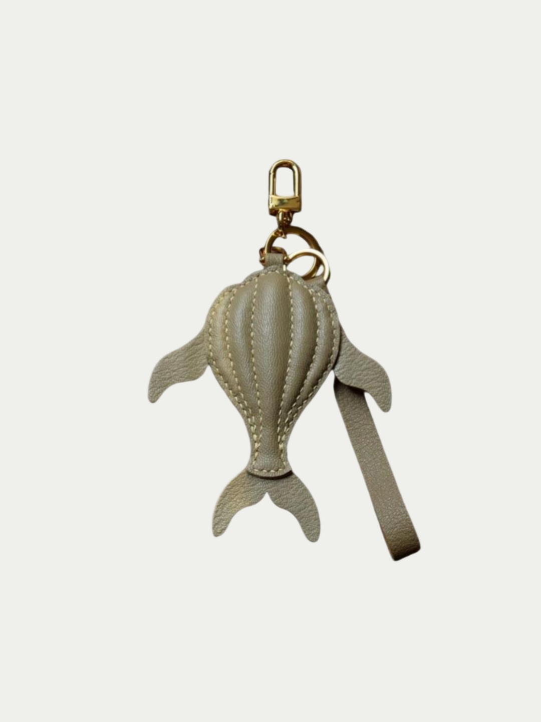 Handmade Whale Bag Charm made from soft French lambskin leather
