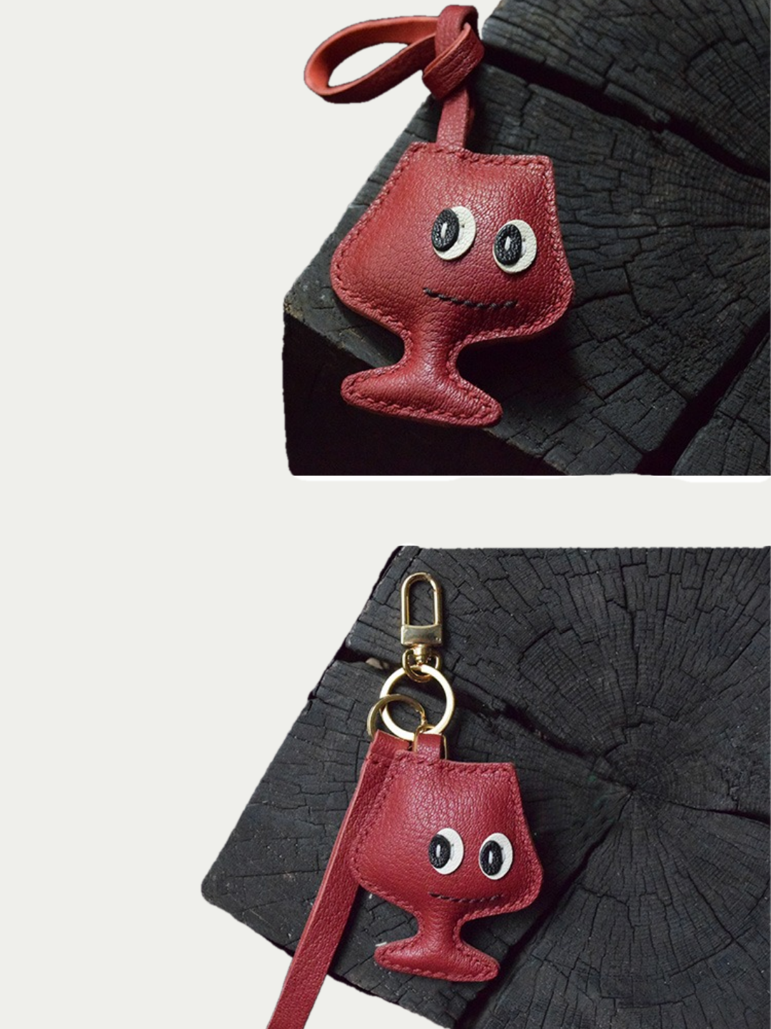 wine charm for handbag
luxury handmade gift set
French sheepskin handmade keychain