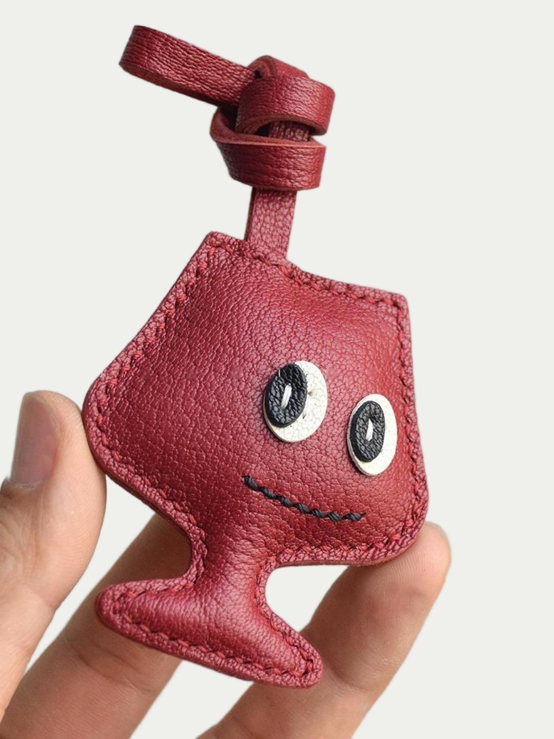 wine charm for handbag
luxury handmade gift set
French sheepskin handmade keychain